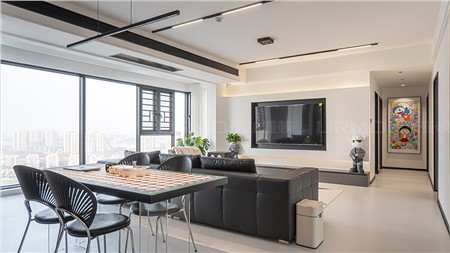 17.5w打造现代黑白风格的家146m² | 丽尔曼顿全房全屋定制